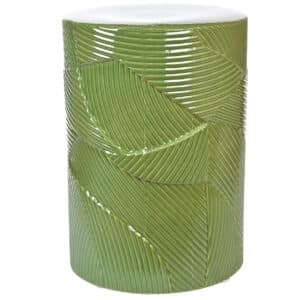 Green Textured Footstool