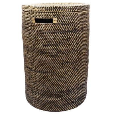 Fine Rattan Cylinder Laundry Basket with Lid
