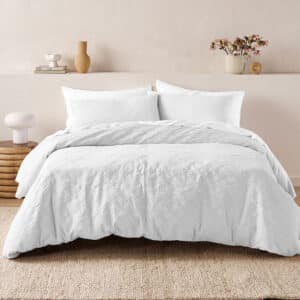 Rhea White Duvet Cover Set