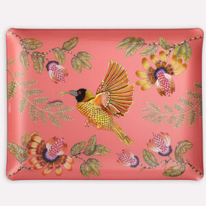 Weaver Garden Tray in Coral