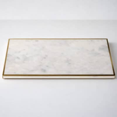 Brass Inlay Marble Tray