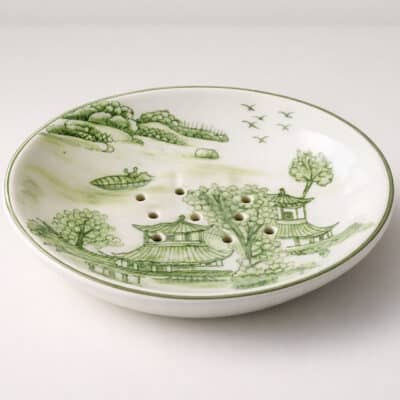 Green Delft Soap Dish