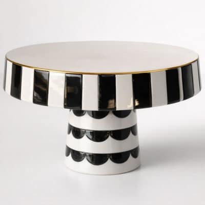 Monochromatic Stripe Cake Stand