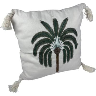 Embroidered Palm Scatter with Tassels