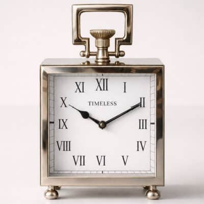 Silver Table Clock